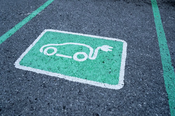 An Electric Vehicle Only designation to reserve a parking spot for electric vehicles