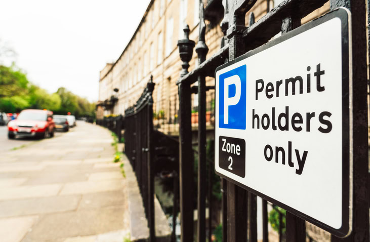 Permit holders only parking sign